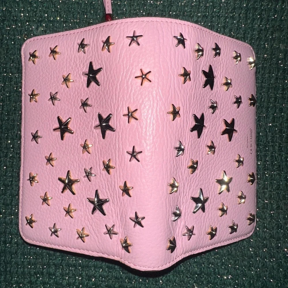 Jimmy Choo Pink Star-Studded Wallet - Beautiful!! 🤩